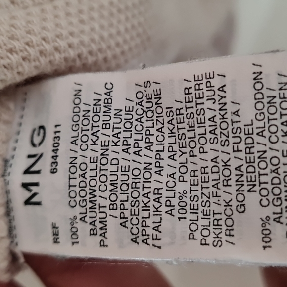 Mango orange and cream dress with pockets in Eur S size fits AUD 10. - Picture 3 of 3